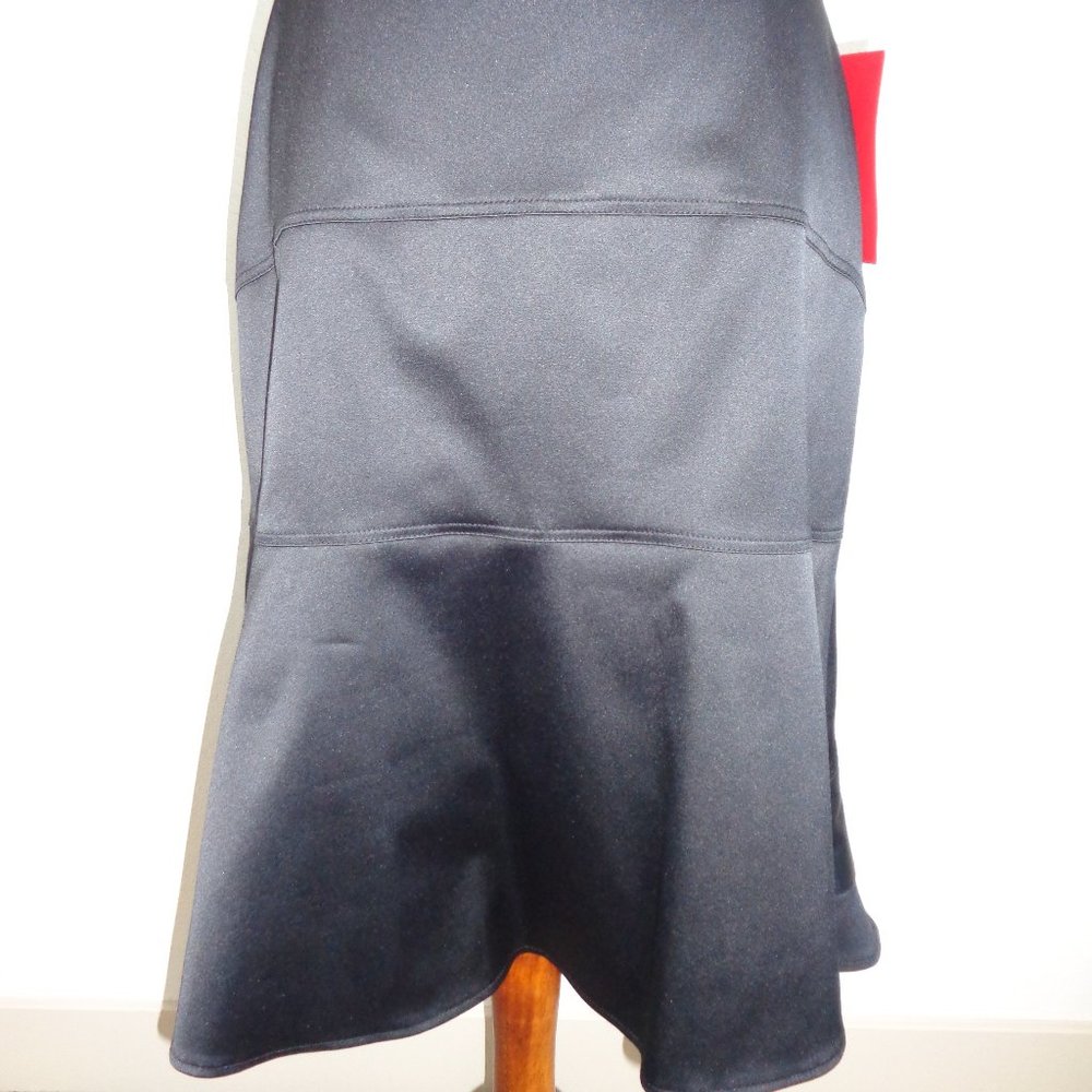 JS Collection Black Satin Skirt
